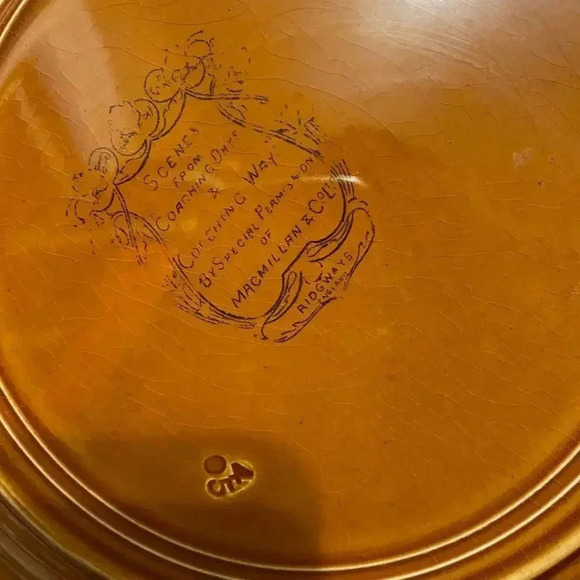 VTG  Ridgeway Coaching Day Cottagecore Home Office Decor 10” Collectable Plate - Picture 4 of 5